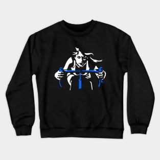 Radfahrerin Crewneck Sweatshirt